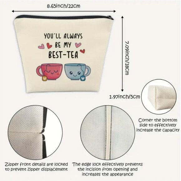 Bestie Gifts Makeup Bag, friendship Gifts For Women Friends - Picture 4 of 4